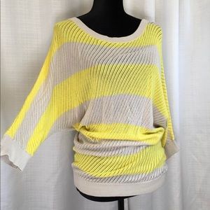 Express | Yellow & Cream | Knit Top | Medium